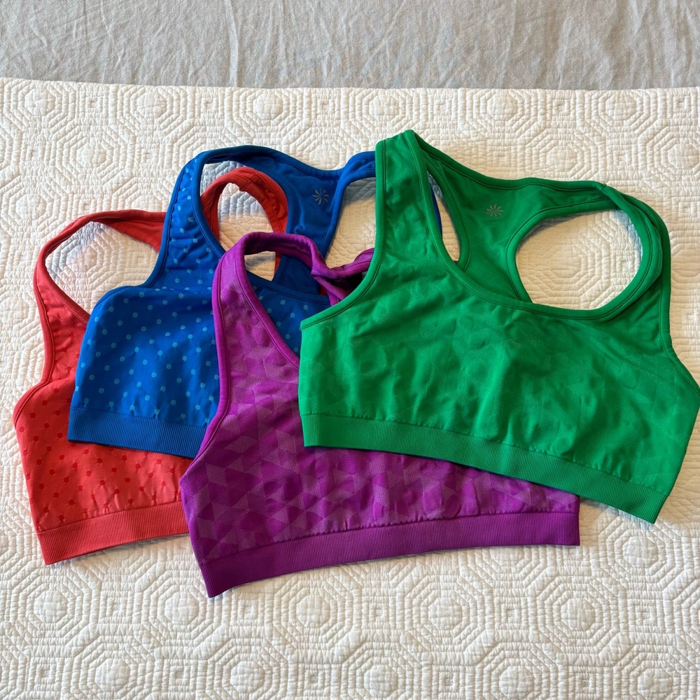 Athleta Sports Bra - Set of 2 (Red & Green)